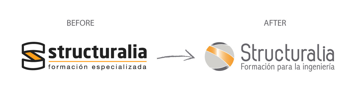 logotype: before and after 